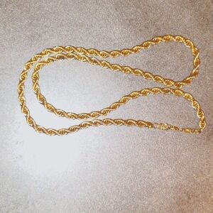 Gold Plated Rope Chain Necklace